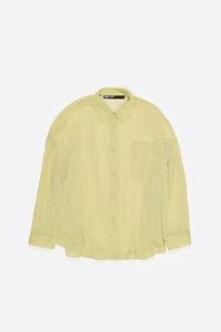 Camisa oversize plisada dots mini oliva