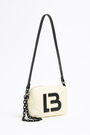 Bolso bandolera S nylon acolchado marfil Bolso bandolera S nylon acolchado marfil