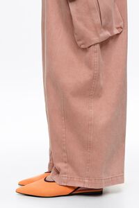 Orange leather slingback ballerina