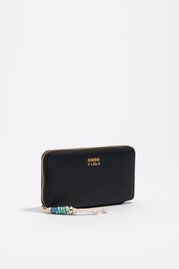 Cartera mediana piel negra