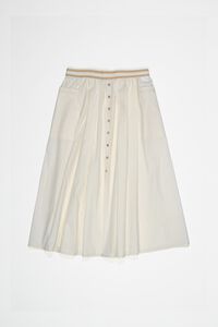 Ivory A-line skirt with buttons