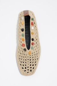 Zapatilla crochet y piedras natural