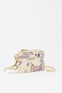 Tarjetero-monedero Bimba logo amarillo p&uacute;rpura