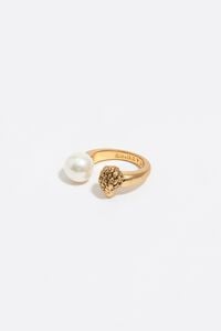Gold eagle and pearl ring Gold eagle and pearl ring