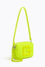 S padded nylon crossbody bag in neon green S padded nylon crossbody bag in neon green