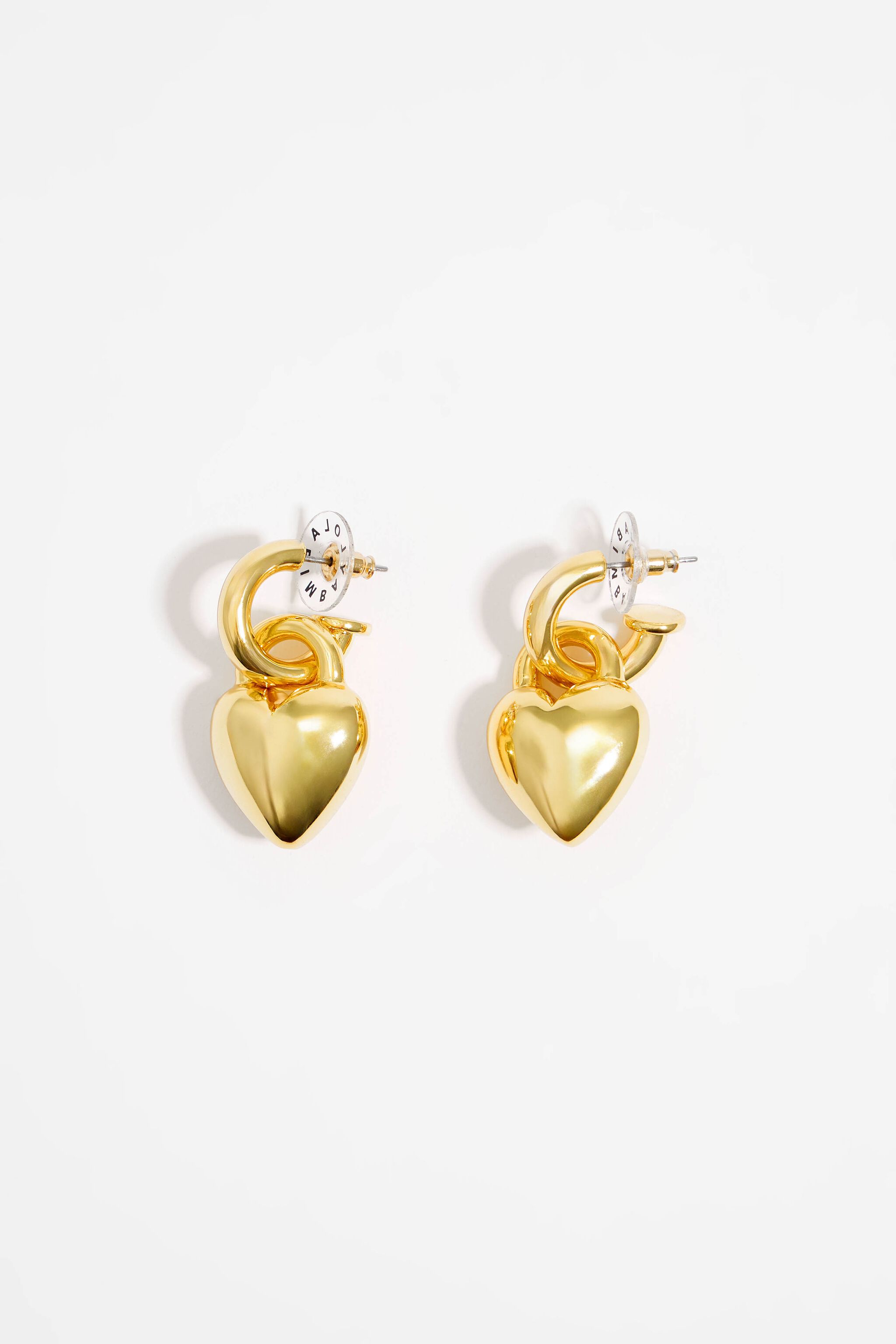 Hoop earrings on sale with heart charm