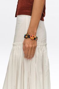 Pulsera m&aacute;scaras y vidrios multicolor