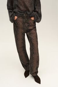 BARREL - Pantal&oacute;n denim 5 bolsillos snake caf&eacute;