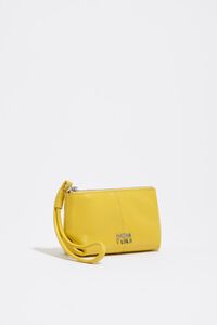 Monedero piel amarillo