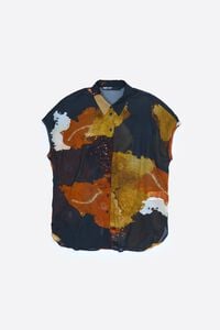 Camisa manga fluida Blot negra