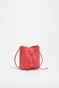 Bolsa Chihuahua bucket  mini piel rojo amapola