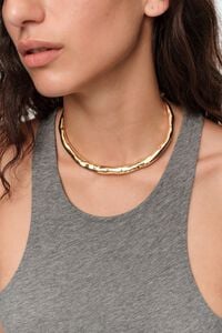 Choker textura dorado mate