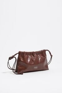 Bolsa mini piel brillante moca
