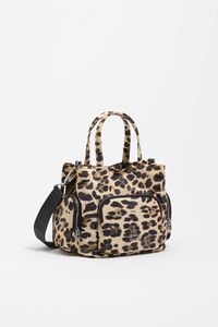 Bolsa bandolera Pocket nylon print Leopard