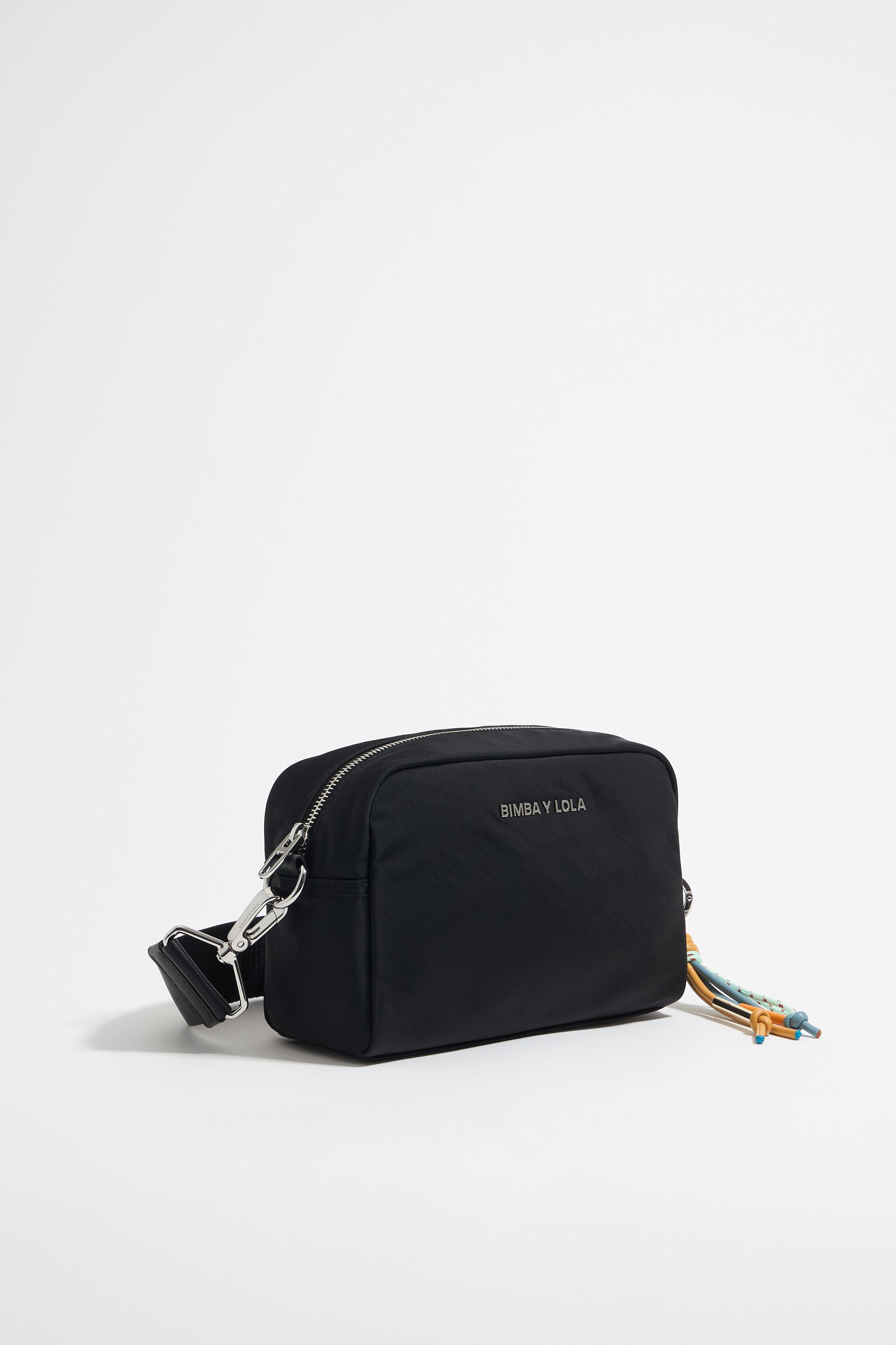 Bolsa bandolera peque a nylon negra