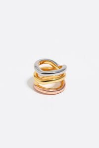 Three-tone bands ring