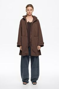 Gabardina línea A café oscuro Gabardina línea A café oscuro