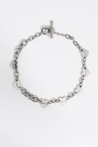 Collar cadena corazones plateado Collar cadena corazones plateado