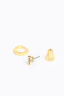 Mini hoop earrings with the letter P Mini hoop earrings with the letter P