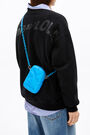 Metallic blue leather padded mini bag Metallic blue leather padded mini bag