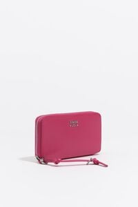 Medium fuchsia leather wallet