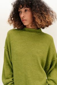 Su&eacute;ter cuello redondo verde