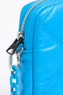 Metallic blue leather padded mini bag Metallic blue leather padded mini bag