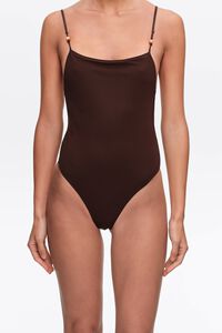 Chocolate swimsuit with beads