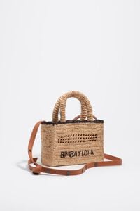 Bolsa mini trenzada rafia natural