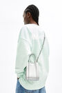 Minibolso tote piel plata Minibolso tote piel plata