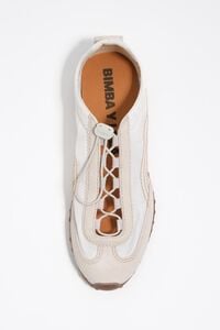 White suede and nylon 13 28 ballerina sneaker