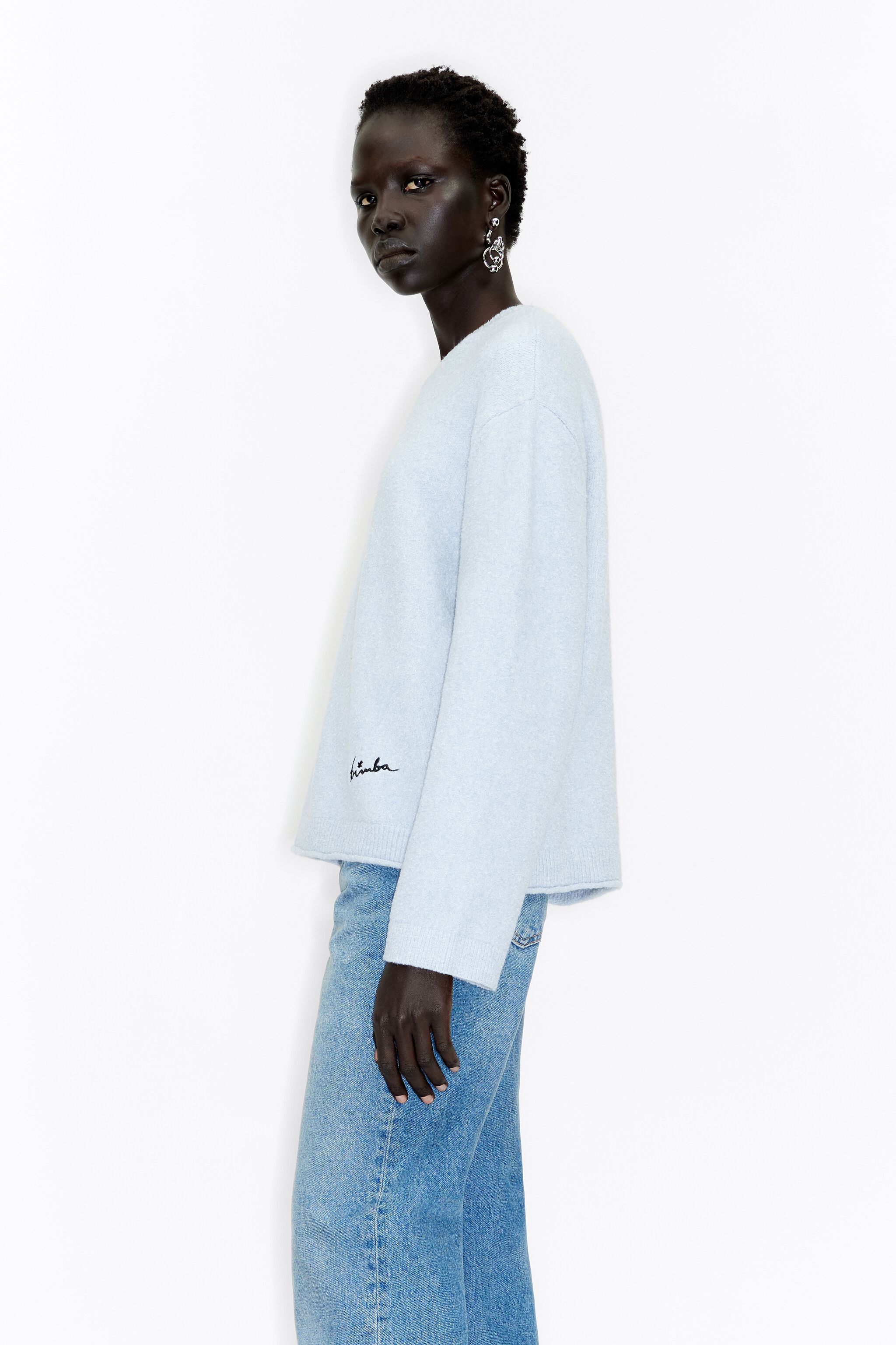 Loft bell sleeve sweater on sale