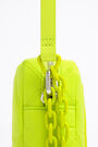 S padded nylon crossbody bag in neon green S padded nylon crossbody bag in neon green