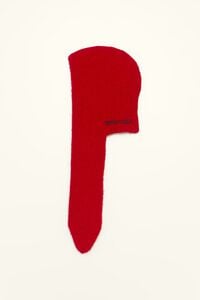 Red wool hood