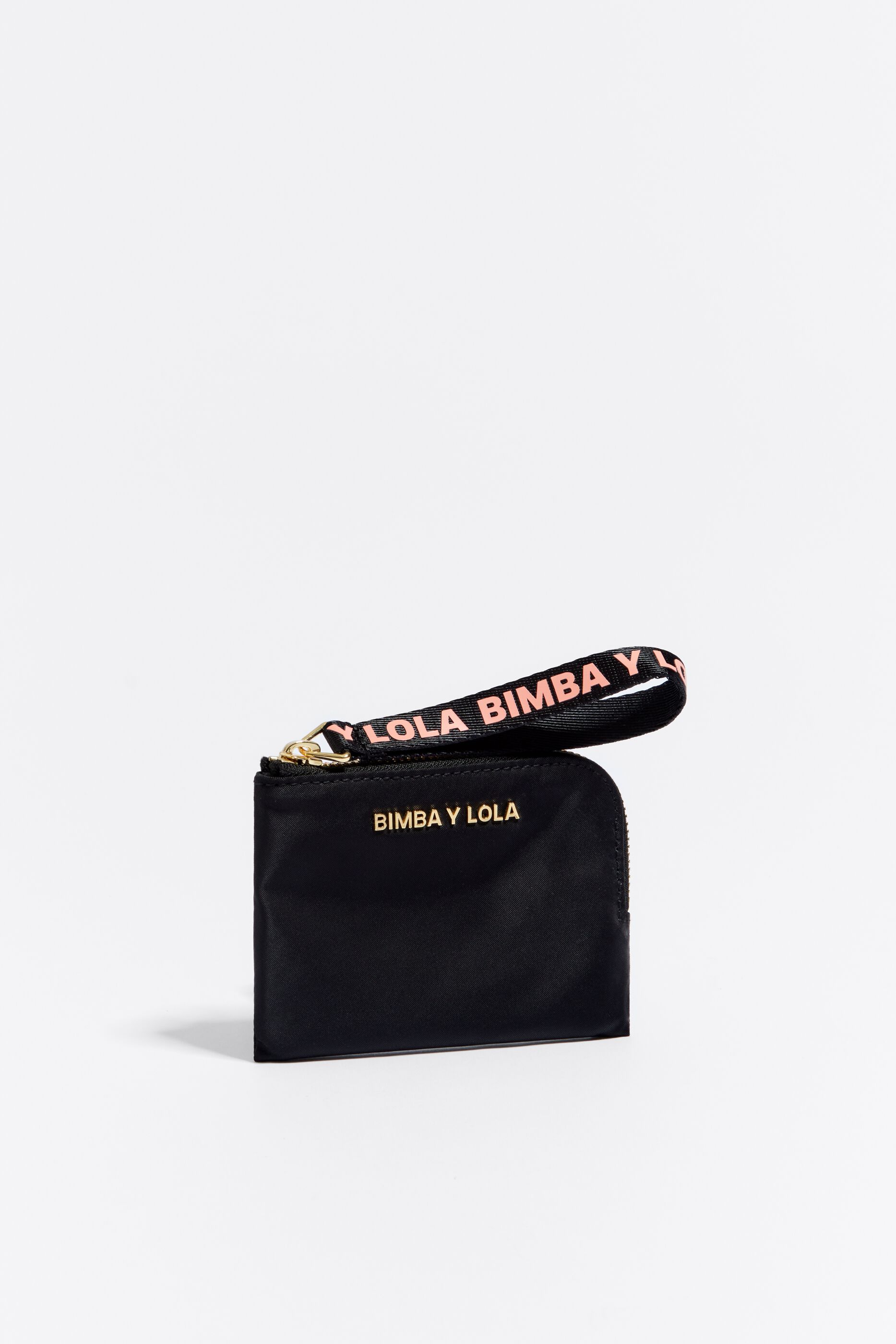Monedero curvo nylon negro