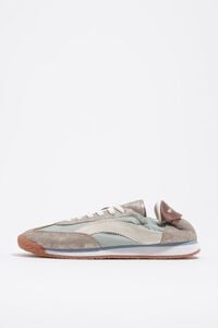Metallic suede and green nylon 13 06 sneaker