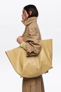 Bolsa shopper maxi piel avena