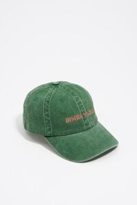 Green washed cotton cap