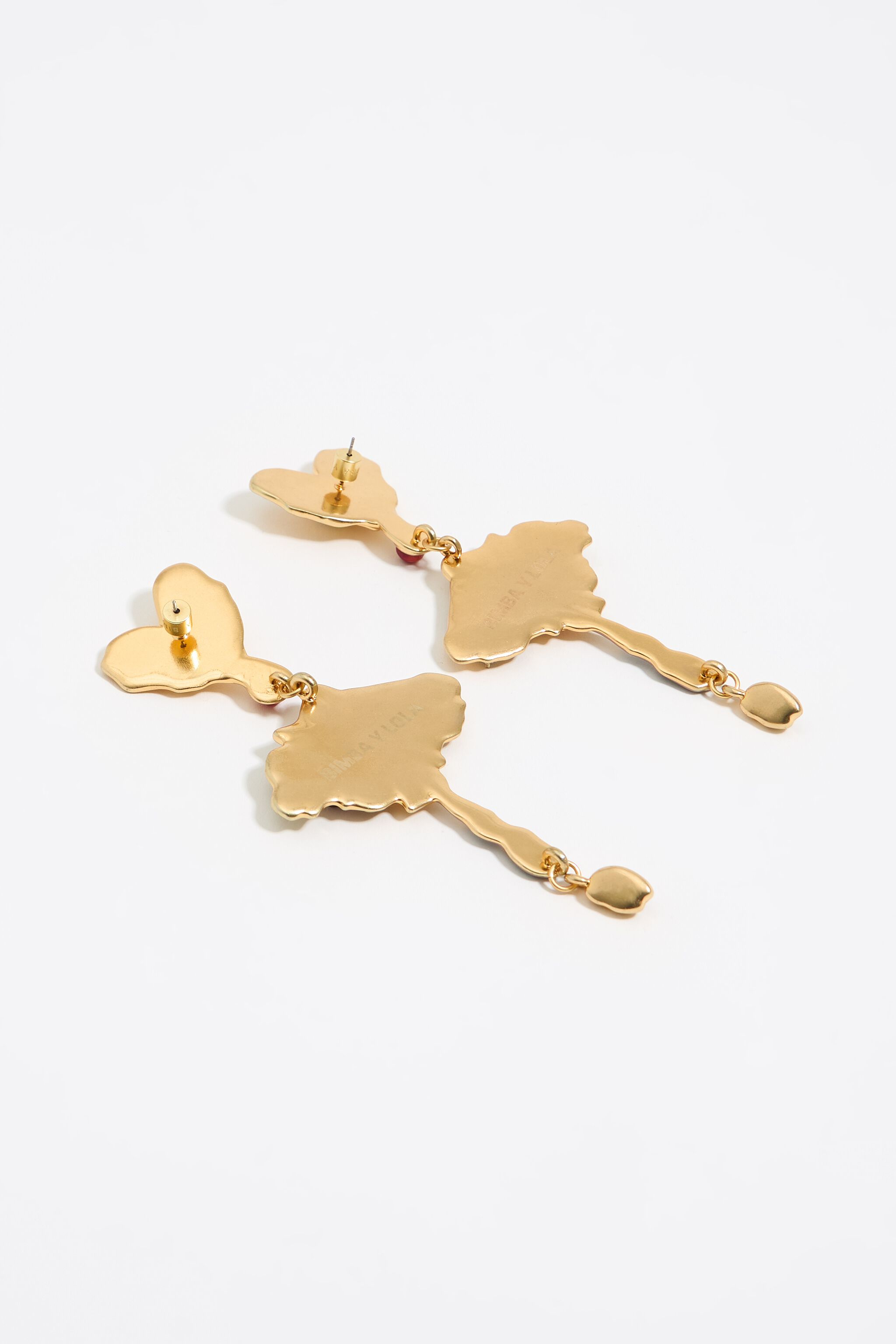 Textured gold heart earrings Textured gold heart earrings
