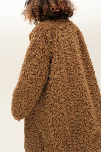 Toffee fur midi coat