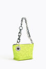 Neon yellow leather trapezium minibag Neon yellow leather trapezium minibag