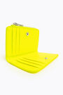 Monedero rectangular croco amarillo neón Monedero rectangular croco amarillo neón