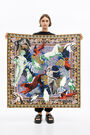 Yellow floral collage scarf Yellow floral collage scarf