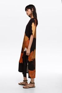 Vestido camiseta midi fluido Blot negro