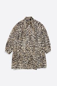 Minivestido maxilazo Leopard beige