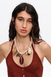 Collar caracoles naturales y piedras