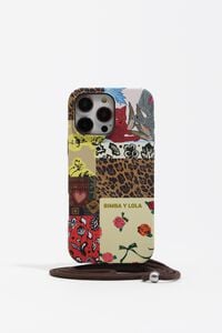 Funda rígida iPhone 16 Pro Max patchwork con cabo