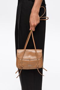 Bolsa mini de solapa piel miel