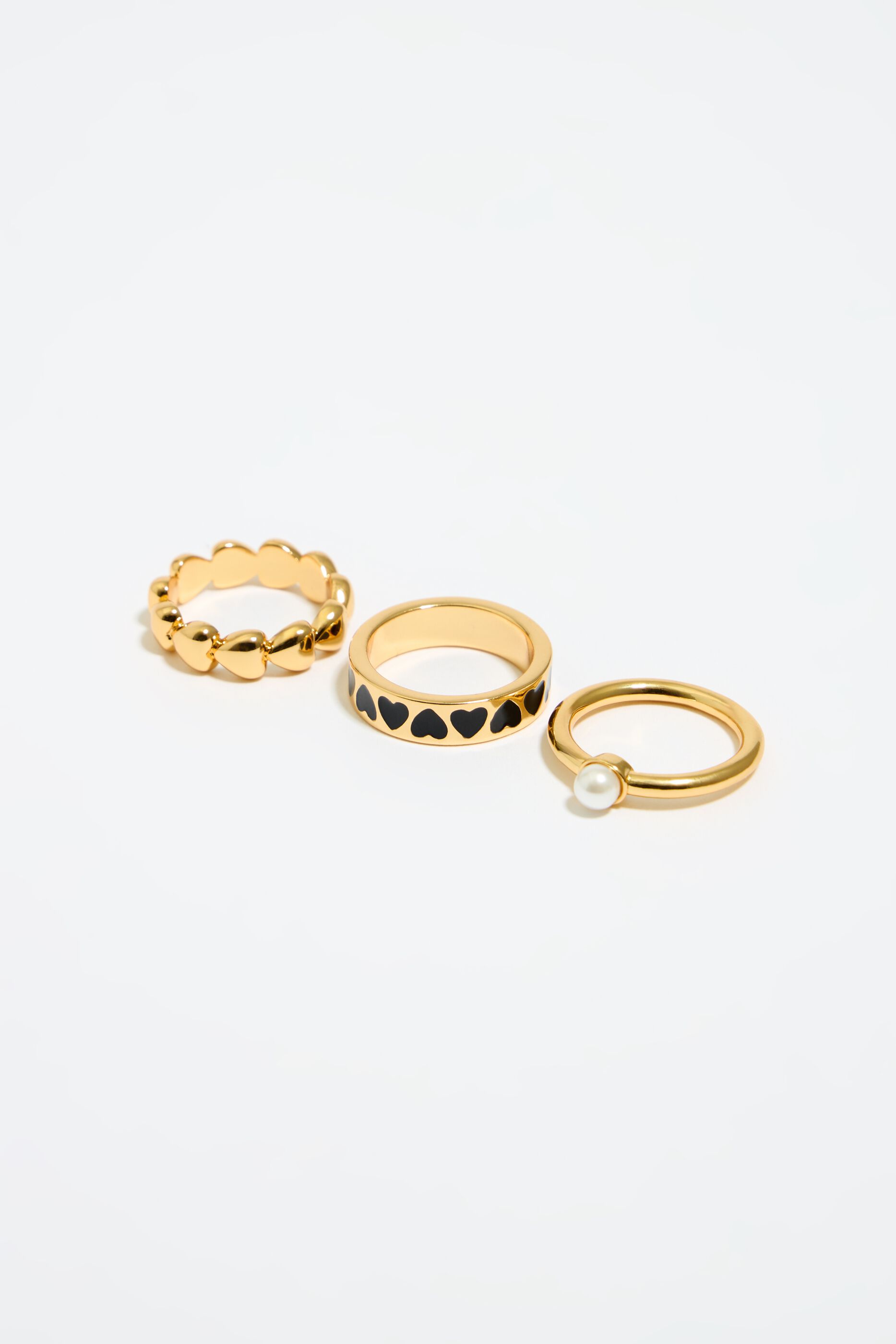 Set anillos dorados