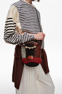 Bolsa de hombro patchwork rojo